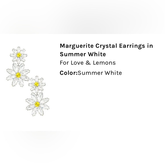 For Love And Lemons Marguerite Crystal Daisy Earrings - Picture 8 of 16